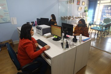 Retomada das atividades econômicas em escritório de contabilidade do centro. Foto: Claudio Vieira/PMSJC 01-06-2020
