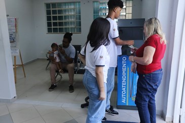 Agentes Cidadãos durante atividades na UBS do Jardim Paulista