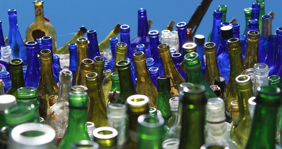 chamamento para ecopontos de coleta e reciclagem de vidros