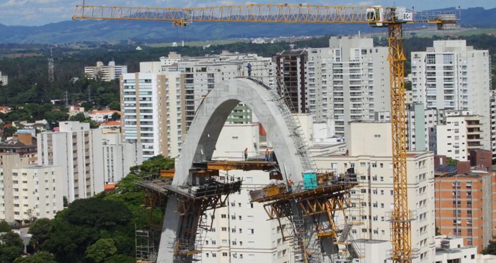 Obra do Arco da Inovação 31/01/2020 Foto:Charles de Moura/PMSJC