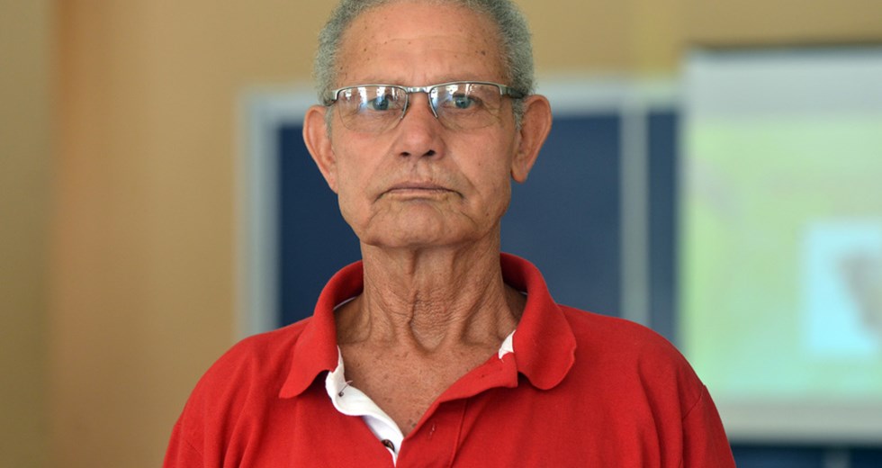 Idoso João Vicente da Costa, 65 anos, Jardim Colonial na palestra Na Casa do Idoso Sul