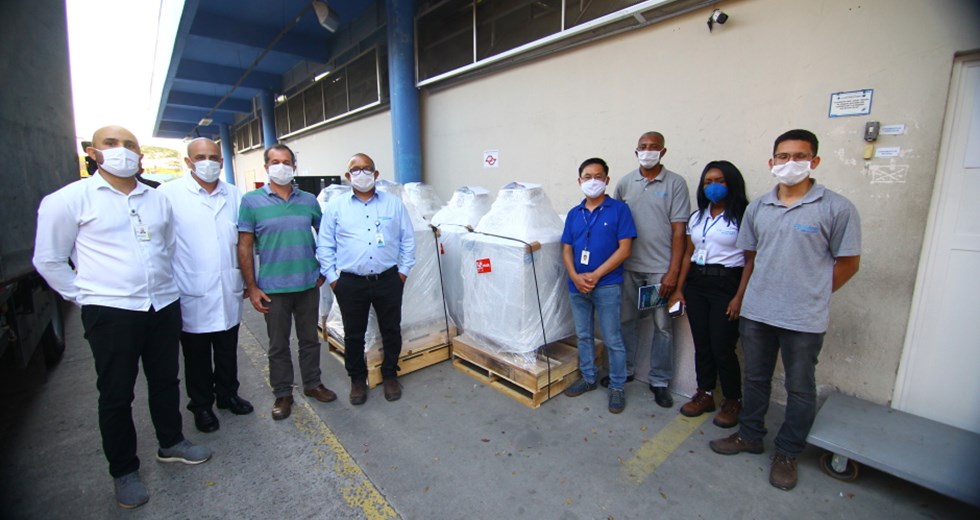 Embraer entrega equipamentos de sistema que reduz contaminação por covid-19 em ambiente hospitalar. Foto: Claudio Vieira/PMSJC 07-07-2020