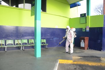 Higienização do Terminal Rodoviário Central 11 07 2020