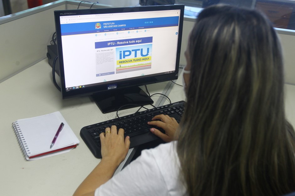 IPTU página da prefeitura. Foto: Claudio Vieira/PMSJC 29-01-2021