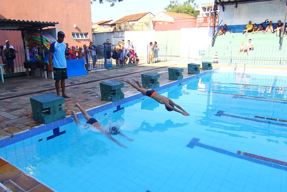 Seletivas de natação no Centro Esportivo Casa do Jovem em Santana. Foto: Claudio Vieira/PMSJC. 14-04-2018.
