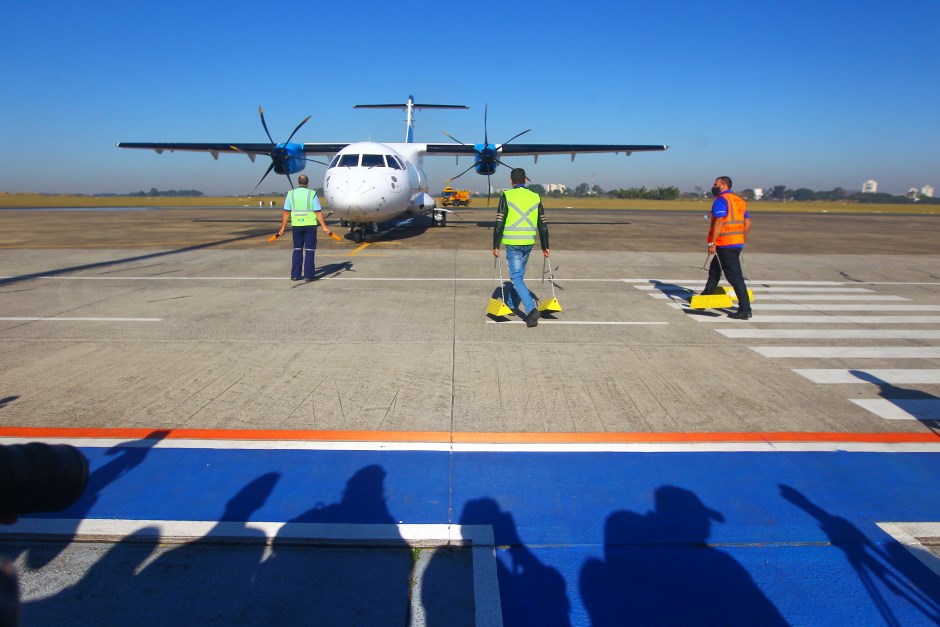 São José recebe o voo inaugural do Turismo da Fé. Foto: Claudio Vieira/PMSJC 26-07-2021
