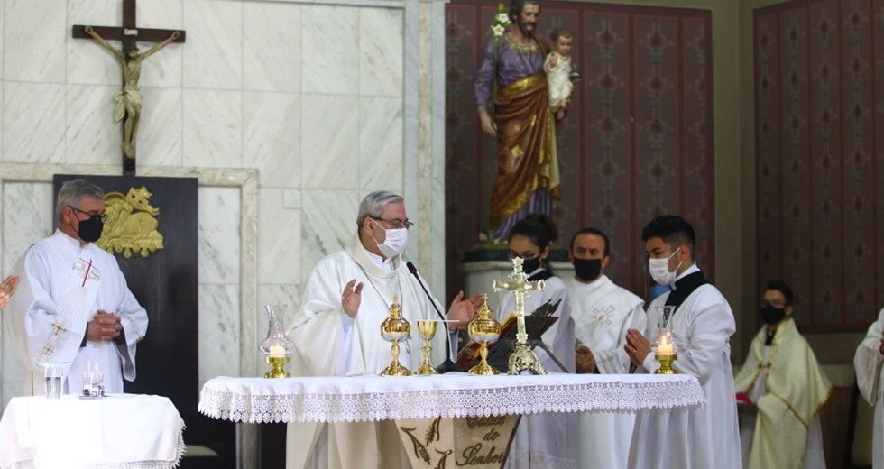 Aniversário de São José 254 Anos - Missa solene na Igreja Matriz. Foto: Claudio Vieira/PMSJC 27-07-2021 