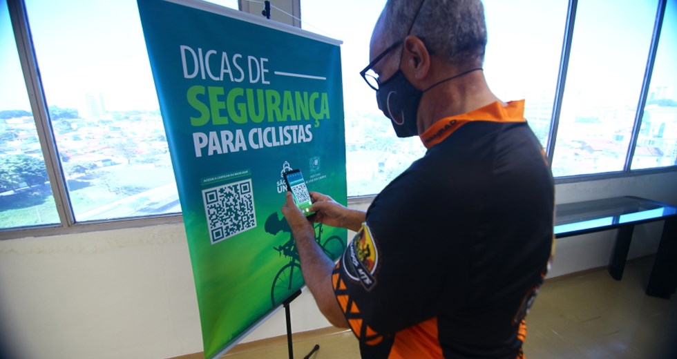 Apresentação da Cartilha Digital para Ciclistas. Foto: Claudio Vieira/PMSJC 20-08-2021