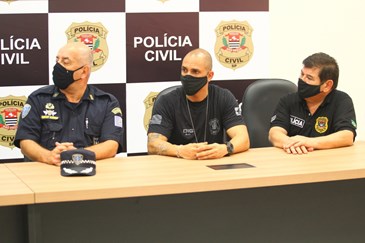 Coletiva Polícia Civil. Foto: Claudio Vieira/PMSJC 07-10-2021 
