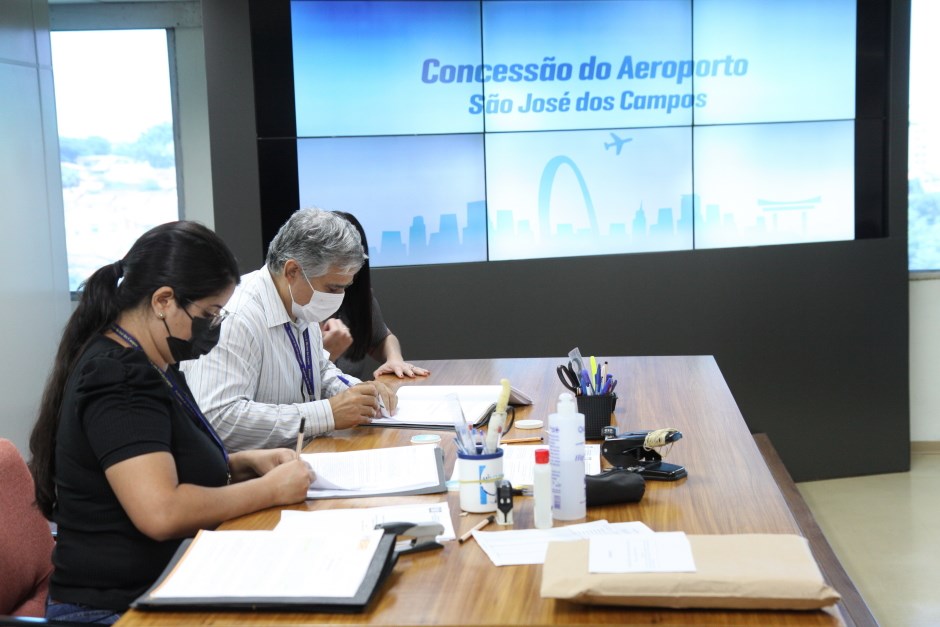 Concessão do Aeroporto de São José. Foto: Claudio Vieira/PMSJC 21-02-2022  