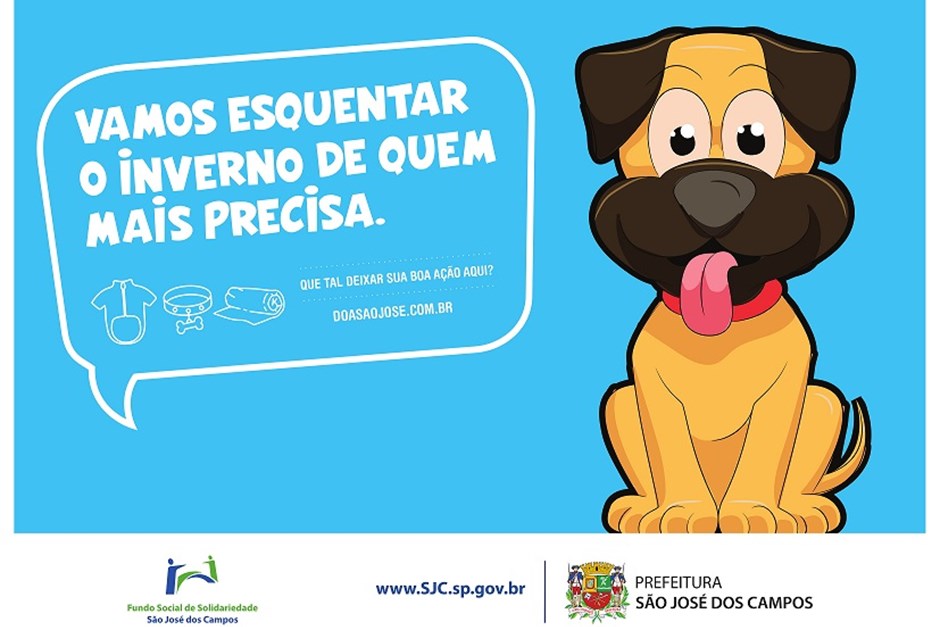 Cães de São José serão beneficiados, pela primeira vez, com a Campanha do Agasalho 2018
