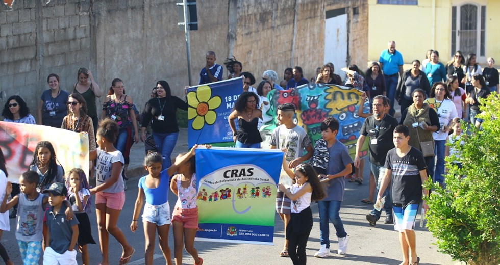 Evento de prevenção ao abuso infantil na Emef do Pinheirinho. Foto: Claudio Vieira/PMSJC. 24-05-2018