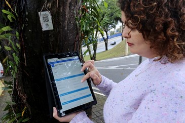 Utilização de Tablets para laudo das árvores