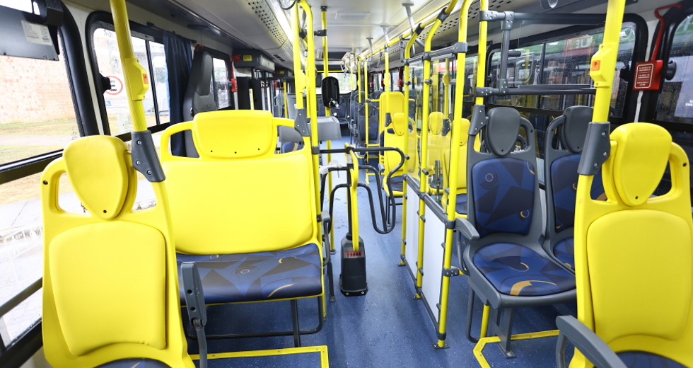 Coletiva de apresentação dos novos ônibus da frota da cidade. Foto: Claudio Vieira/PMSJC 25-07-2025   