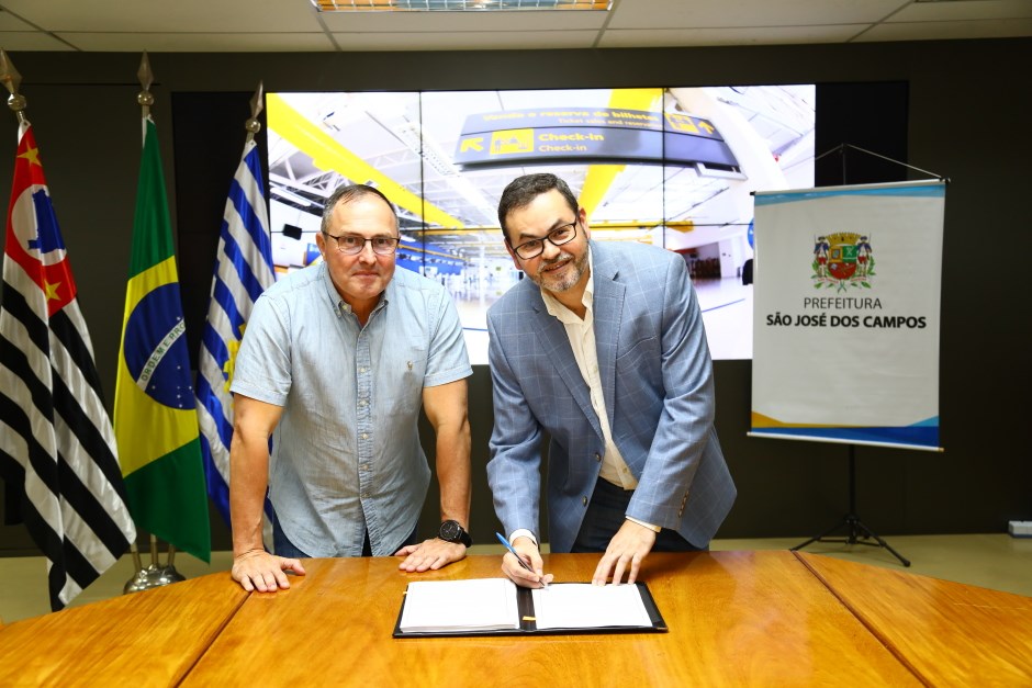 Assinatura do contrato de Concessão do Aeroporto Prof. Urbano Stumpf. Foto: Claudio Vieira/PMSJC 17-08-2022   