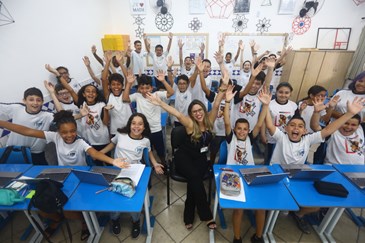 Entrega Escola 5.0 - Emefi Possidônio Freitas. Foto: Claudio Vieira/PMSJC 25-10-2023