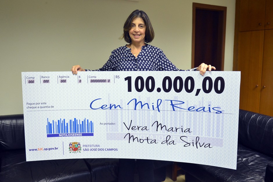 Ganhadora da Nota Fiscal Joseense  Vera Maria Mota da Silva 31 08 2018