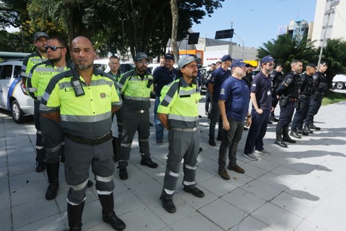 Equipes da DFPM/GCM e SEMOB durante instrução para a Operação Impacto