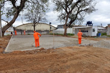 Construção da Quadra de Futebol Society na  Vila São Bento  16 08 2018
