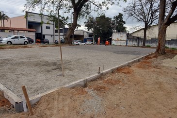 Construção da Quadra de Futebol Society na  Vila São Bento  16 08 2018