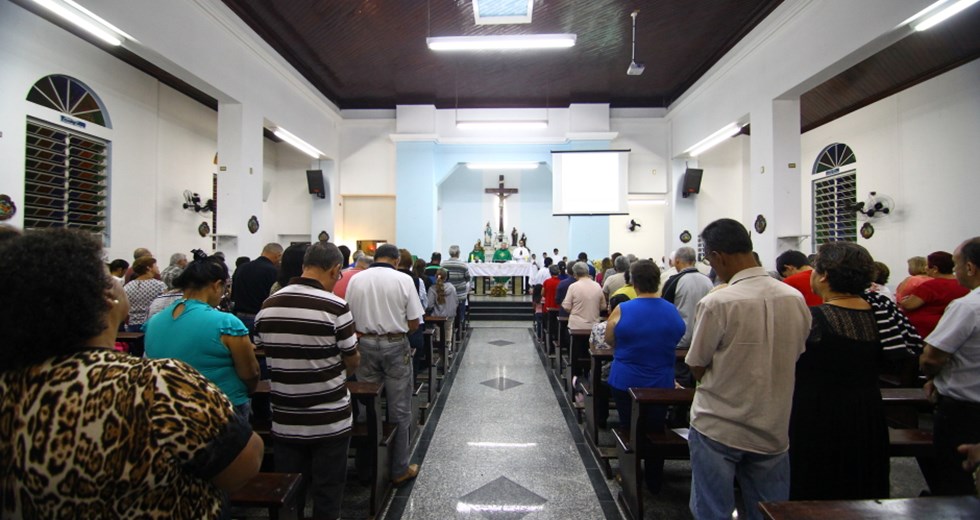 Missa na paróquia Imaculada Conceição em comemoração ao Aniversário de Eugênio de Melo. Foto: Claudio Vieira/PMSJC. 01-09-2018