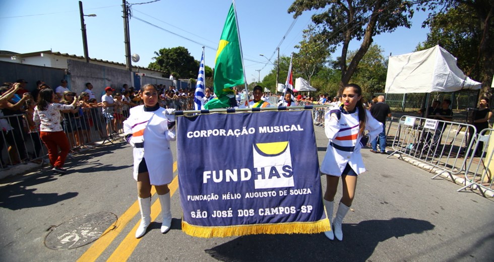 Desfile cívico em Eugênio de Melo. Foto: Claudio Vieira/PMSJC. 02-09-2018