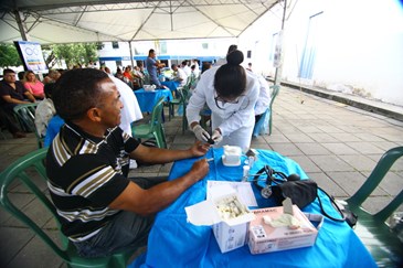 Evento em comemoração ao Dia Mundial do Diabetes, no largo São Benedito. Foto: Claudio Vieira/PMSJC. 14-11-2018