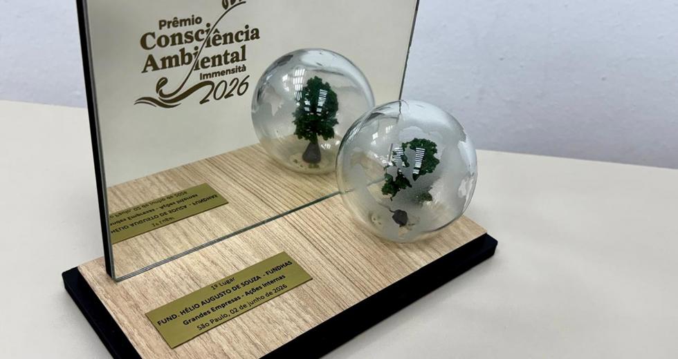A premiação reconhece o trabalho desenvolvido no Centro de Estudos Ambientais