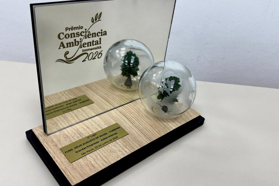 A premiação reconhece o trabalho desenvolvido no Centro de Estudos Ambientais