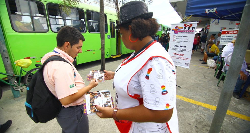 Campanha contra Aids e IST’s antes e durante o Carnaval. Foto: Claudio Vieira/PMSJC. 25-02-2019