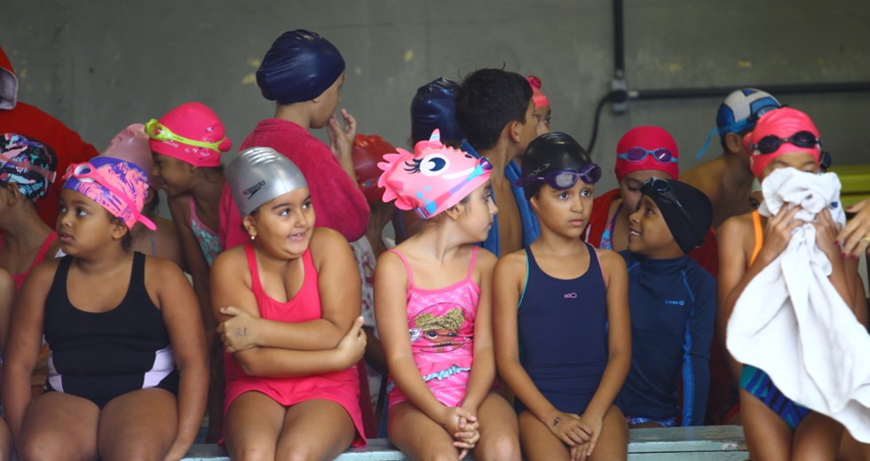 Festival de Natação da Região Norte/Centro na Casa do Jovem com nadadores desde a categoria pré-mirim até a 70 anos acima. Foto: Claudio Vieira/PMSJC. 14-04-2019