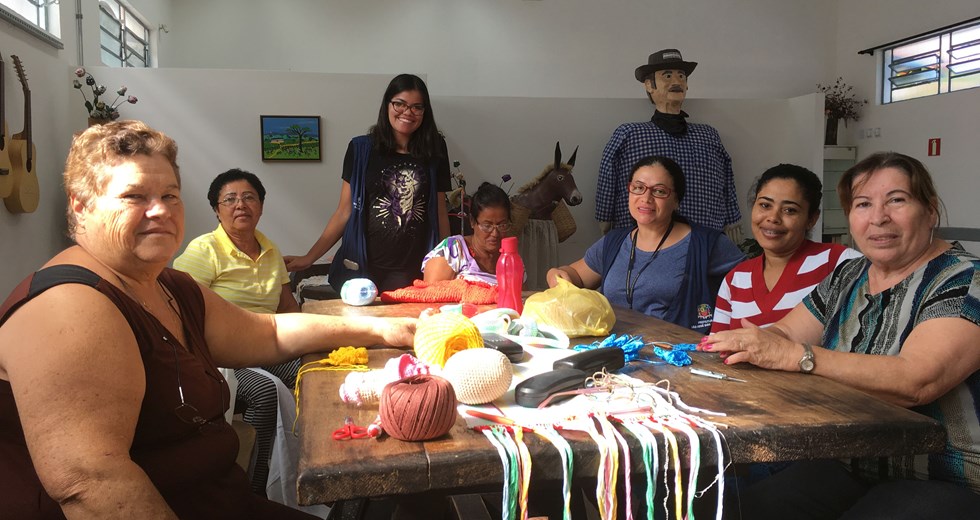 Encontro Crocheterápico, na Casa de Cultura Rancho do Tropeiro