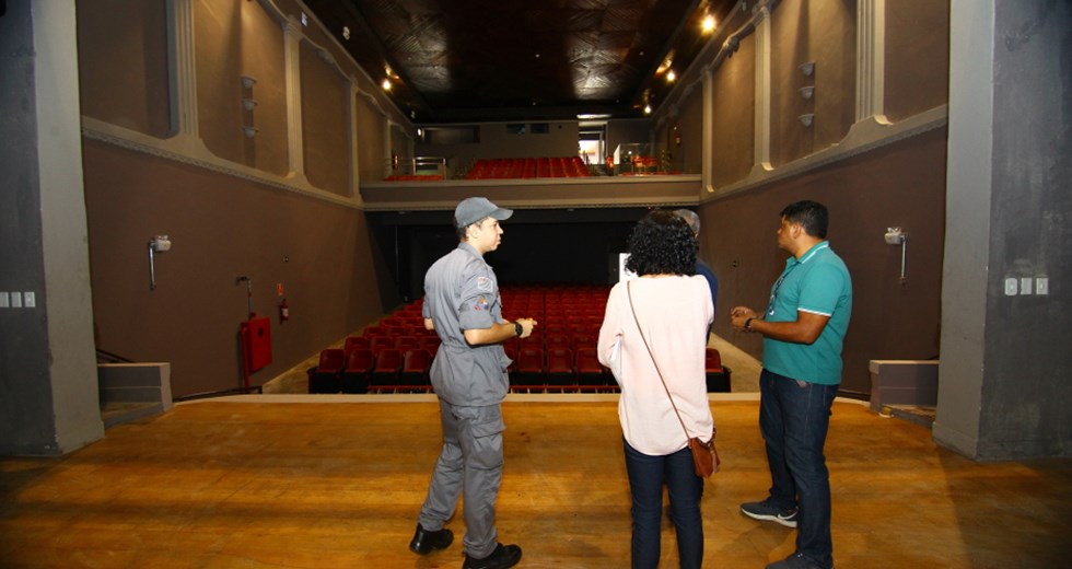 Vistoria do Corpo de Bombeiros para AVCB do Teatro Benedito Alves. Foto: Claudio Vieira/PMSJC. 14-05-2019