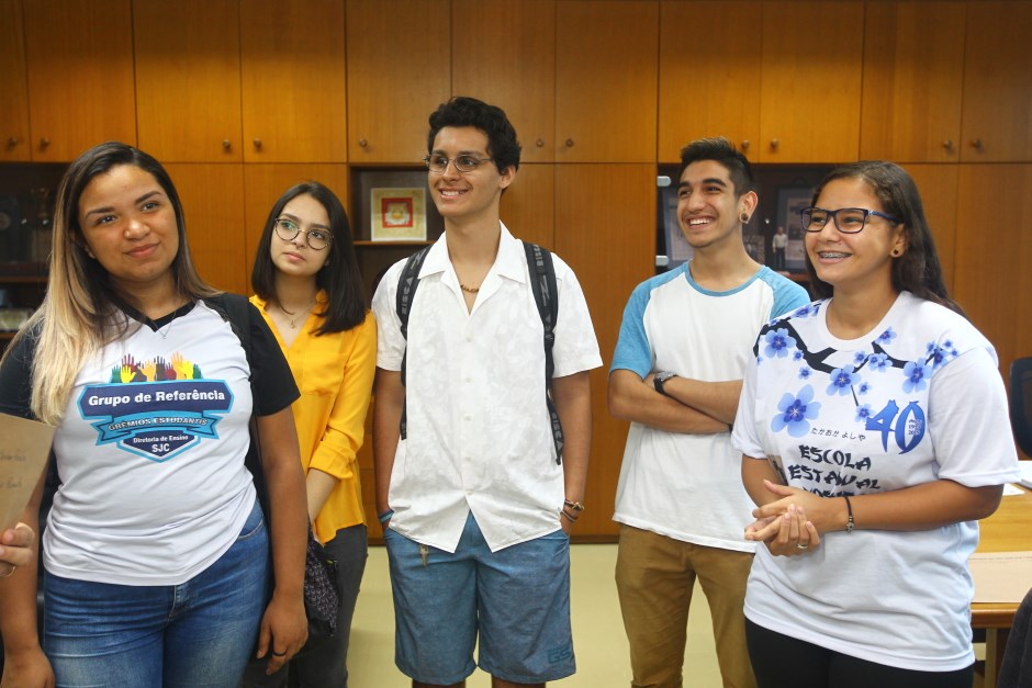 Grupo de Referência dos Gremios Estudantis da rede estadual de São José. Foto: Claudio Vieira/PMSJC