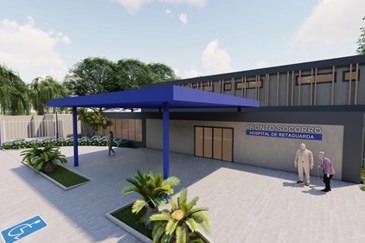 Hospital de Retaguarda - Renderizações em 3D