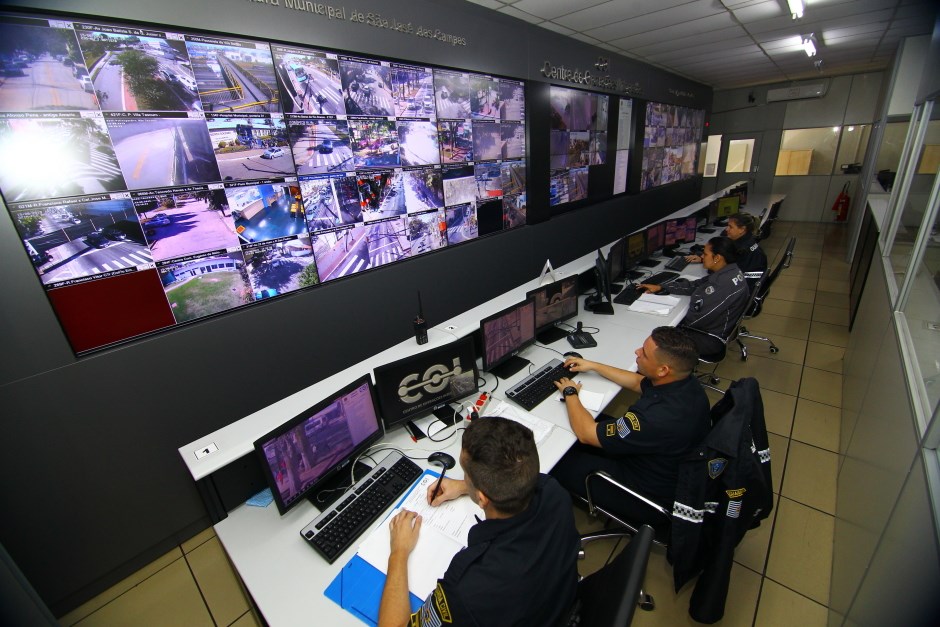 COI - Centro de Operações Integradas. Foto: Claudio Vieira/PMSJC. 15-08-2019