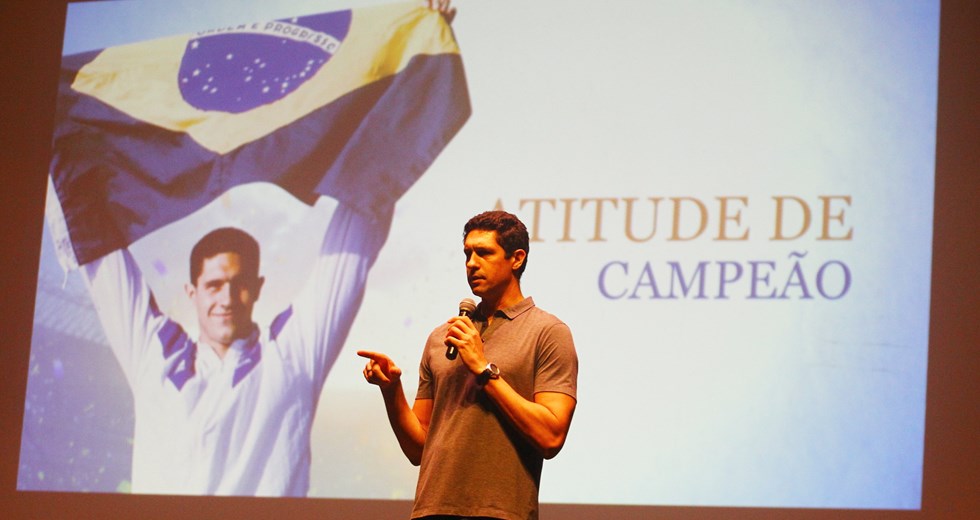 Programa Inspirando São José- Palestra do ex-nadador Gustavo Borges. Foto: Claudio Vieira/ PMSJC. 18-09-2019