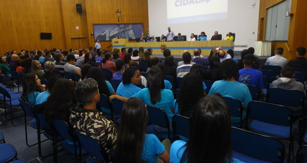 Cerimônia de encerramento da 1ª Edição do Programa Cidade Cidadã. Foto: Claudio Vieira/PMSJC. 18-11-2019