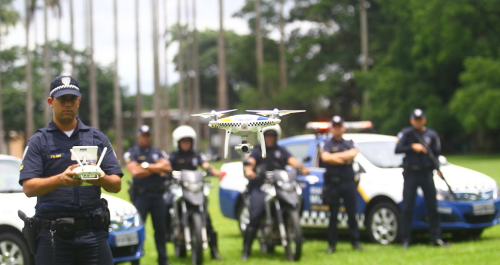 Drone da GCM no Parque da Cidade. Foto: Claudio Vieira/PMSJC 12-12-2019