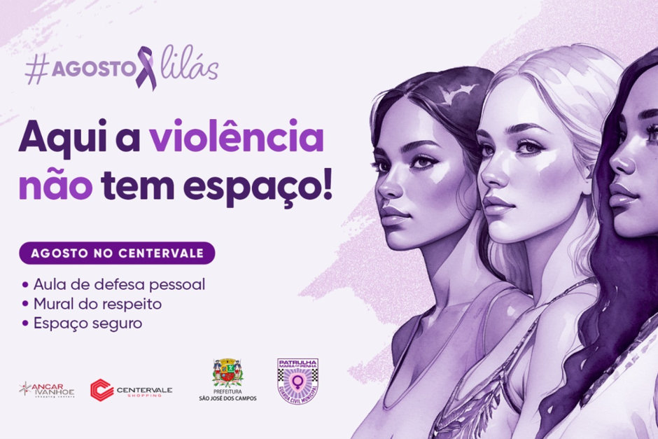 Prefeitura de São José dos Campos leva informação e aulas de defesa pessoal ao CenterVale no Agosto Lilás, promovendo proteção e consciência contra a violência