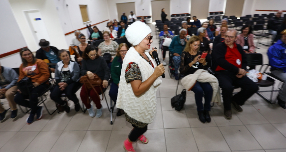 The Vovoice na Casa do Idoso Sul. Foto: Claudio Vieira/PMSJC 31-10-2025  