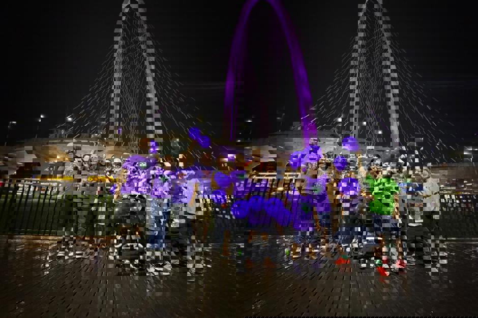 Foto: PMSJC Atividade da campanha Outubro Rett no Arco da Inovação