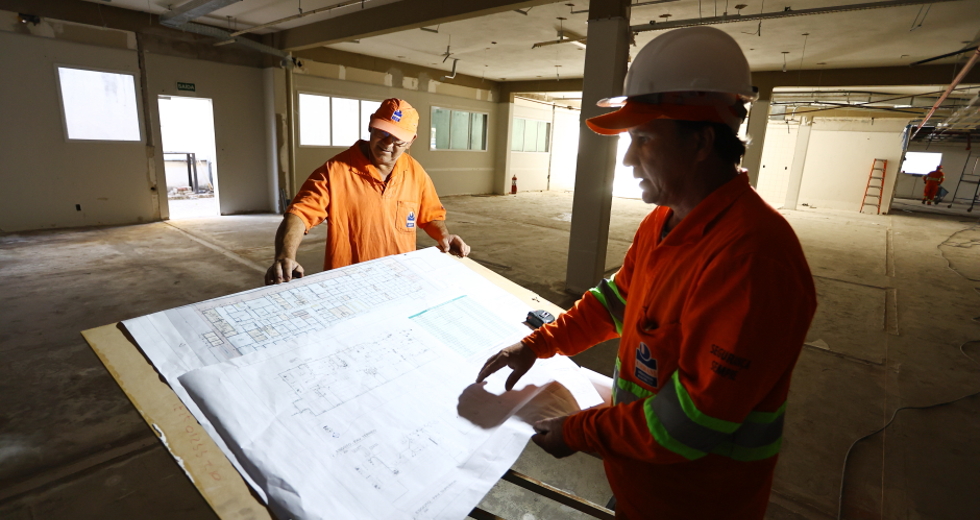 Obras do Novo AME. Foto: Claudio Vieira/PMSJC 18-09-2025