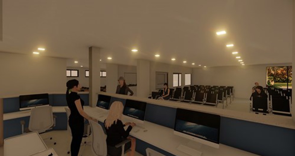 Hospital de Retaguarda - Renderizações em 3D