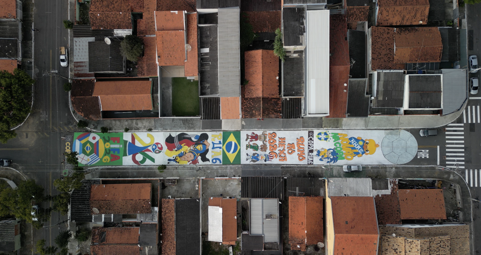 Copa do Mundo 2026 - rua pintada 