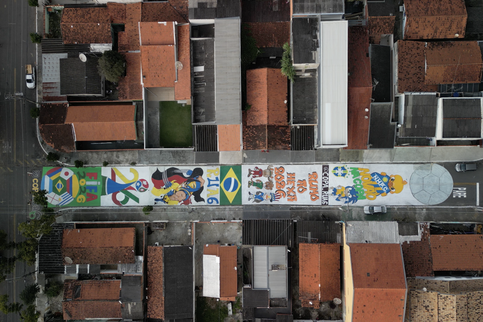 Copa do Mundo 2026 - rua pintada 