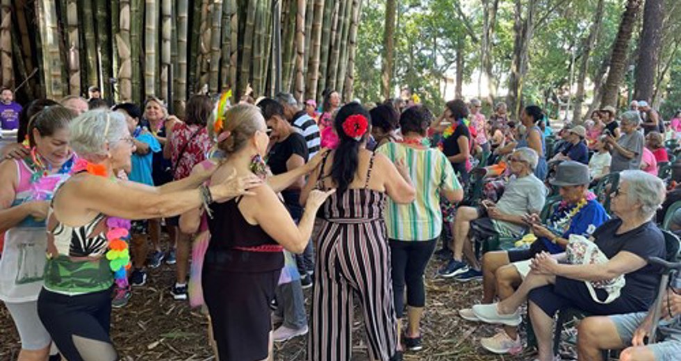 Grito de Carnaval dos frequentadores das Casas do Idoso no Parque Vicentina Aranha