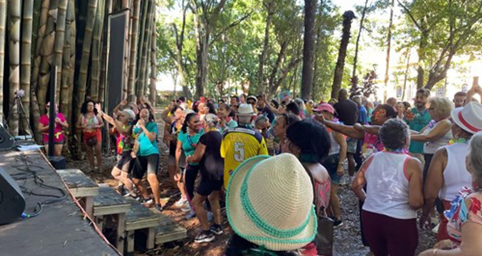 Grito de Carnaval dos frequentadores das Casas do Idoso no Parque Vicentina Aranha