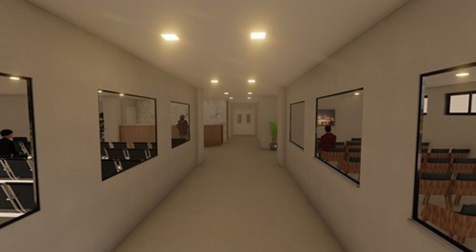 Hospital de Retaguarda - Renderizações em 3D