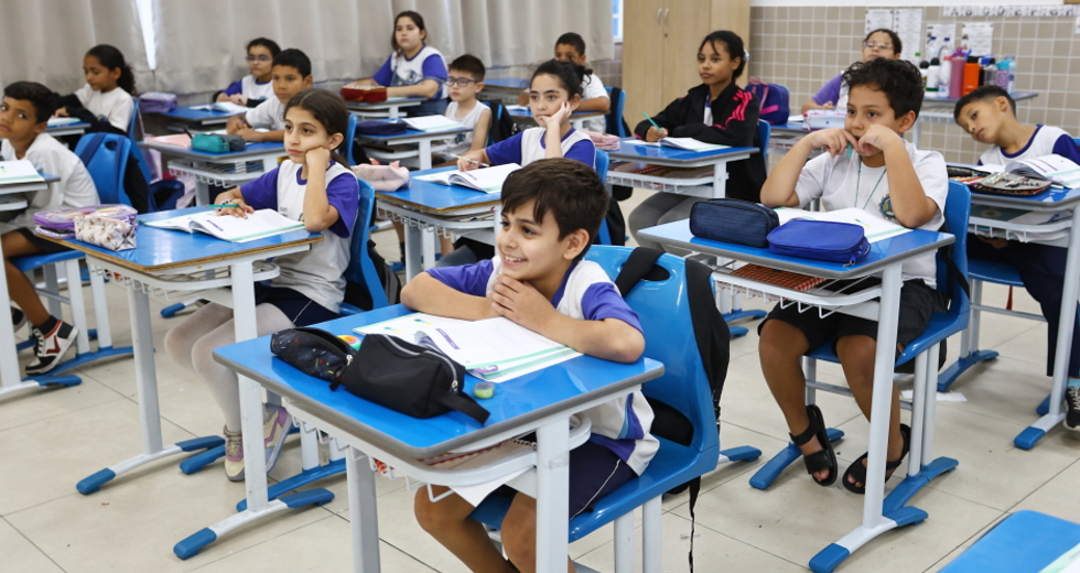 Anúncios das novidades na Educação e certificação 5.0 Emefi Ronconi no Jardim Jussara. Foto: Claudio Vieira/PMSJC 03-09-2025 